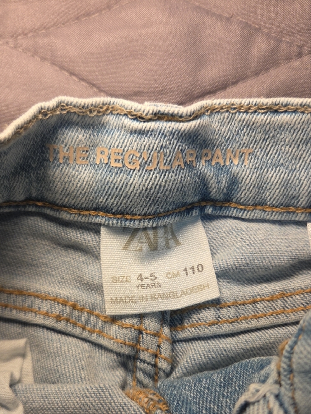 Zara Light Blue Kids Straight Jeans - Picture 2 of 6